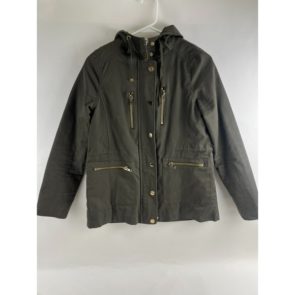 2Sable Jacket, Women's Size Small, Greenish Brown Gold, Lined, Snap Closure